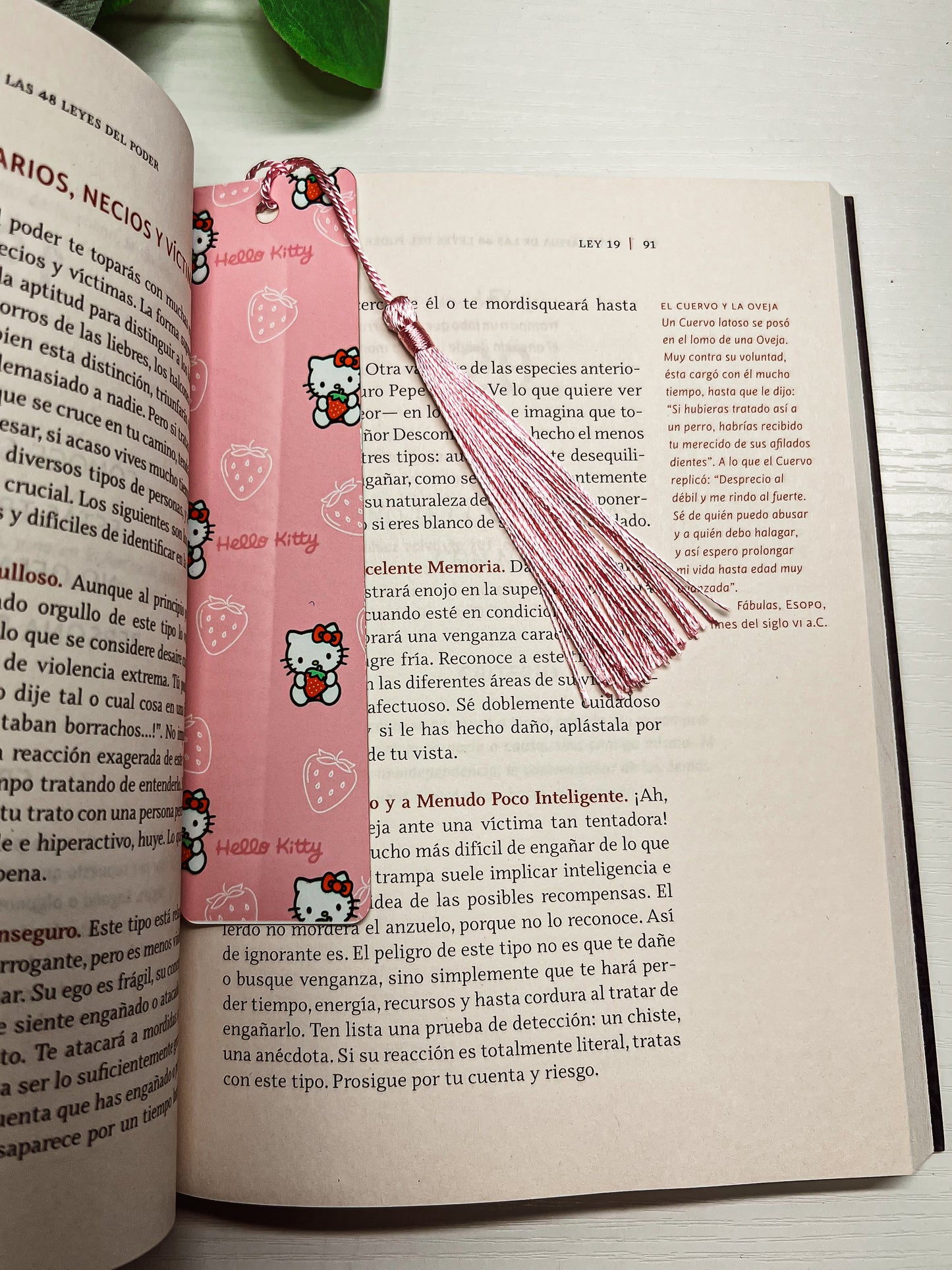 HELLO CAT PINK BOOK MARK