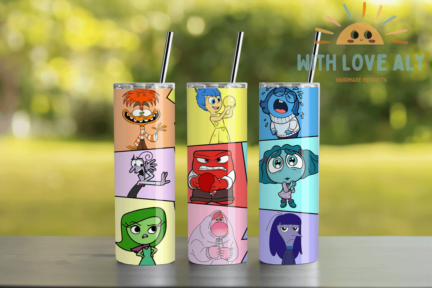 Cartoon emotions Friends, Mental Health 20 oz Skinny Tumbler