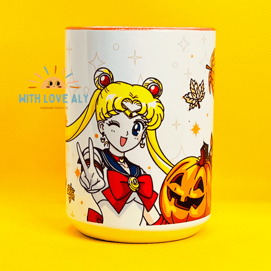 Sailor moon spooky fall ceramic 15 oz mug