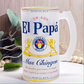 El papá mas chingon frosted beer glass