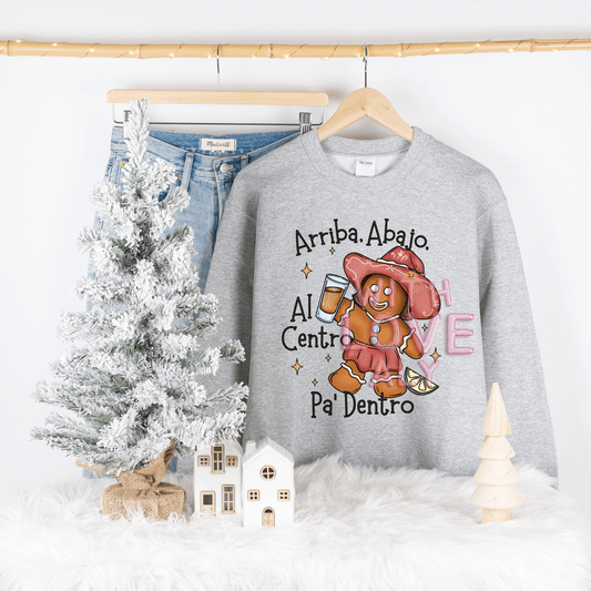 Ginger bread sweatshirt arriba, abajo al centro y pa dentro