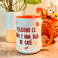 Felicidad es otoño y café Mafalda 15 oz mug