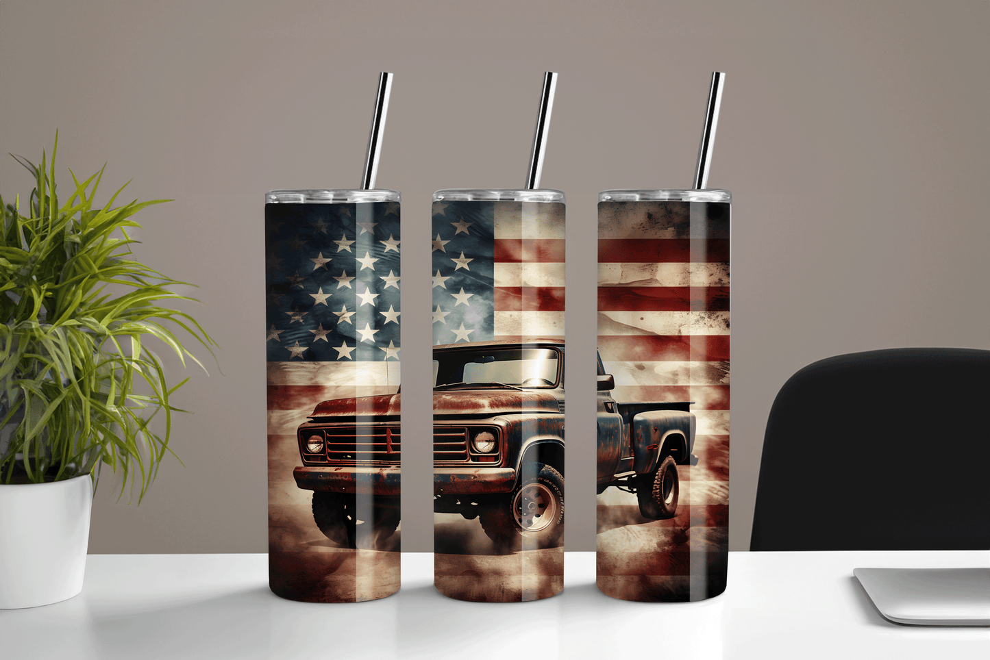 Vintage Truck 20 oz insulated tumbler