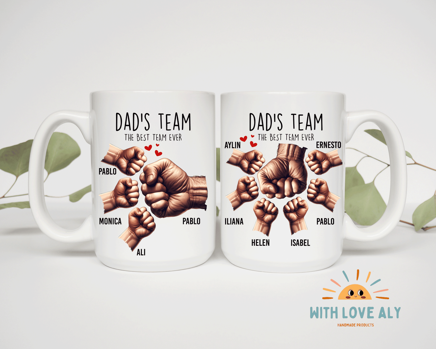 Kids Hand Father’s Day Fist Bump mug