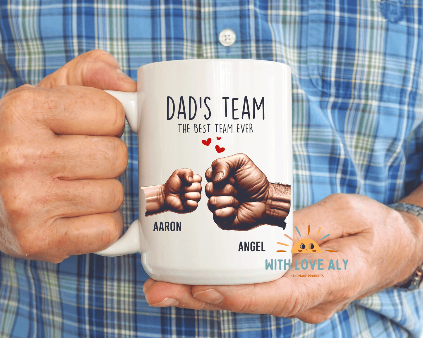 Kids Hand Father’s Day Fist Bump mug