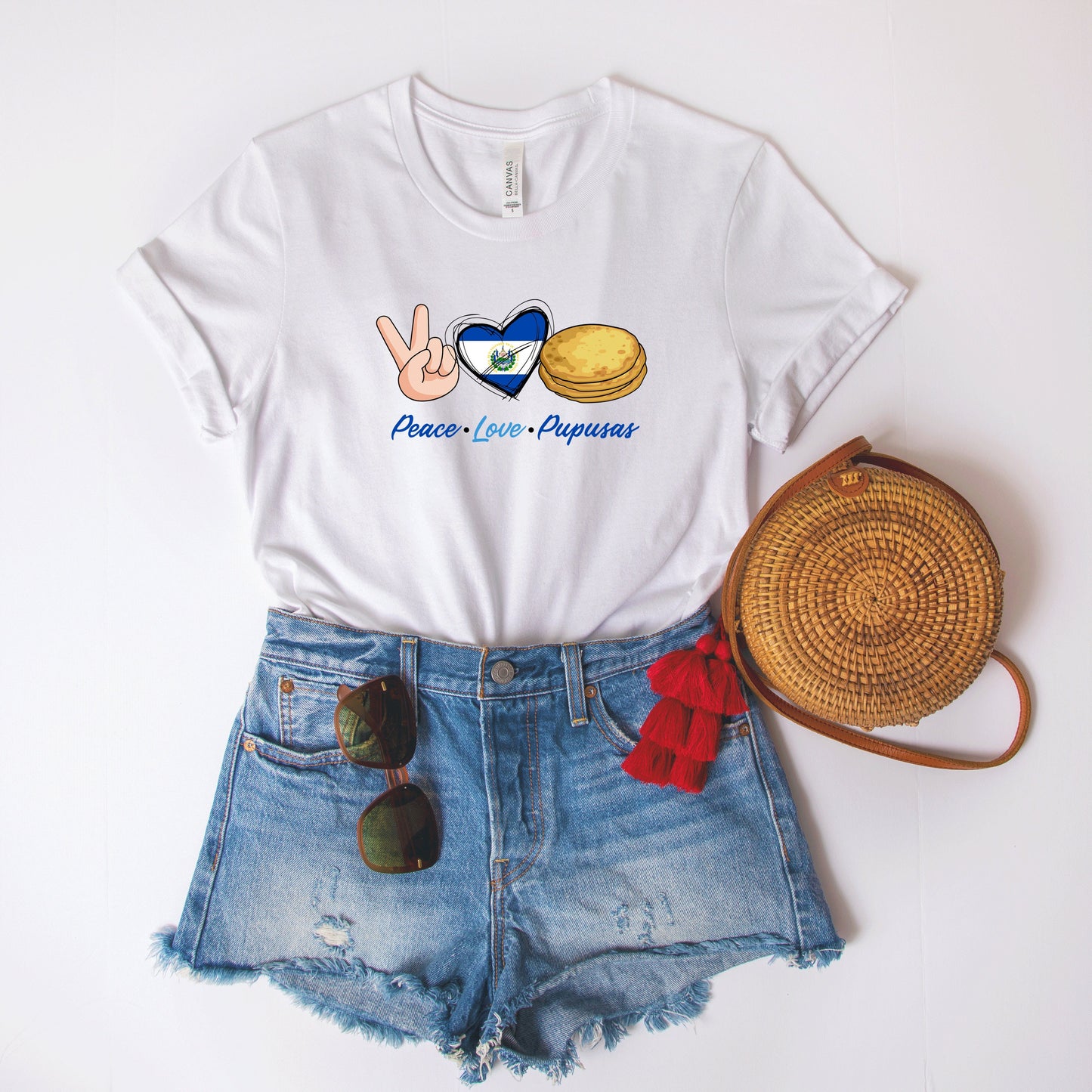 El Salvador Peace love and pupusas T-shirt