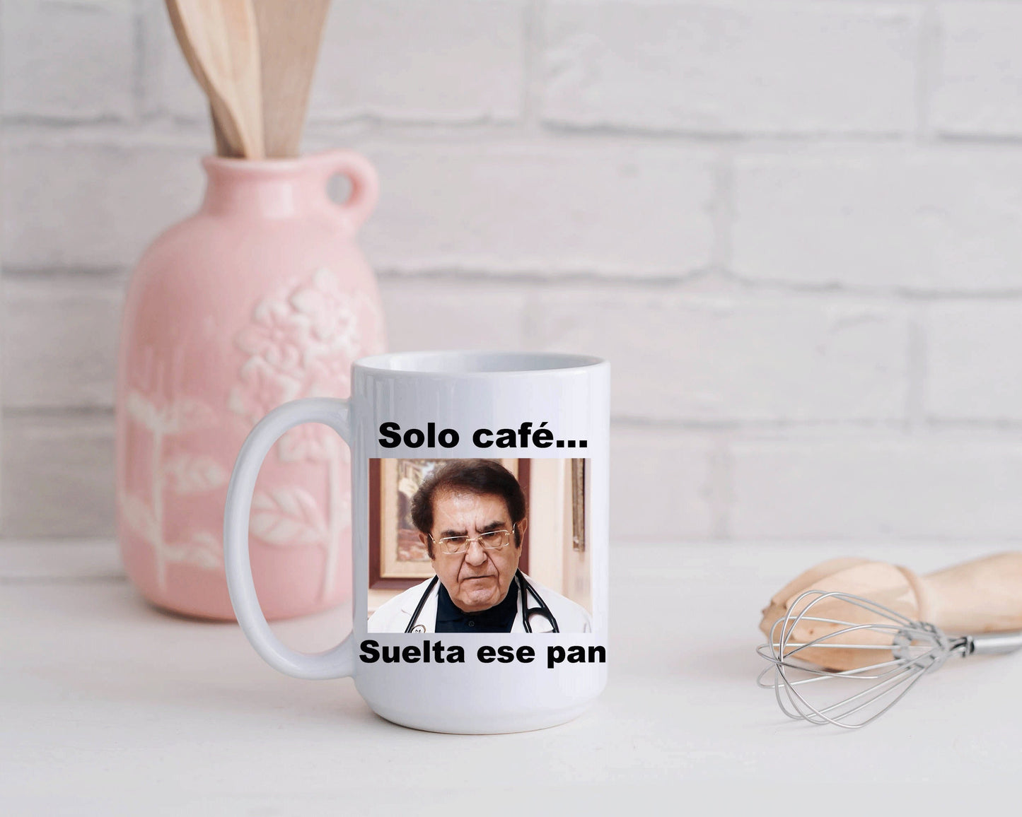 Dr Nowzaradan mug, Solo café, suelta ese pan.